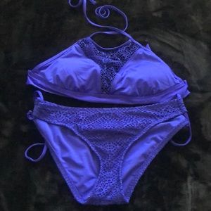 Royal blue bikini set.